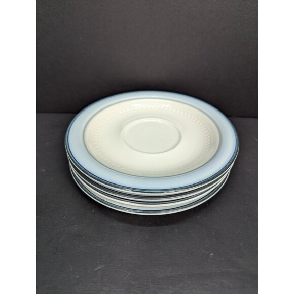 Crowning Fashion Dinnerware by Johann Haviland Blue Rim 6 1/2" Saucer Set of 4 - Picture 8 of 9